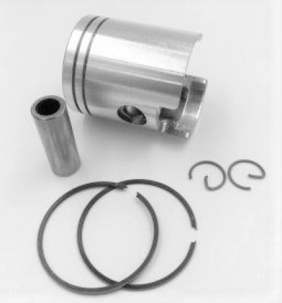 Kolv till 60cc aluminiumcylinder. Sachs, fartvindskyld. Komplett. Från NC Motorparts.